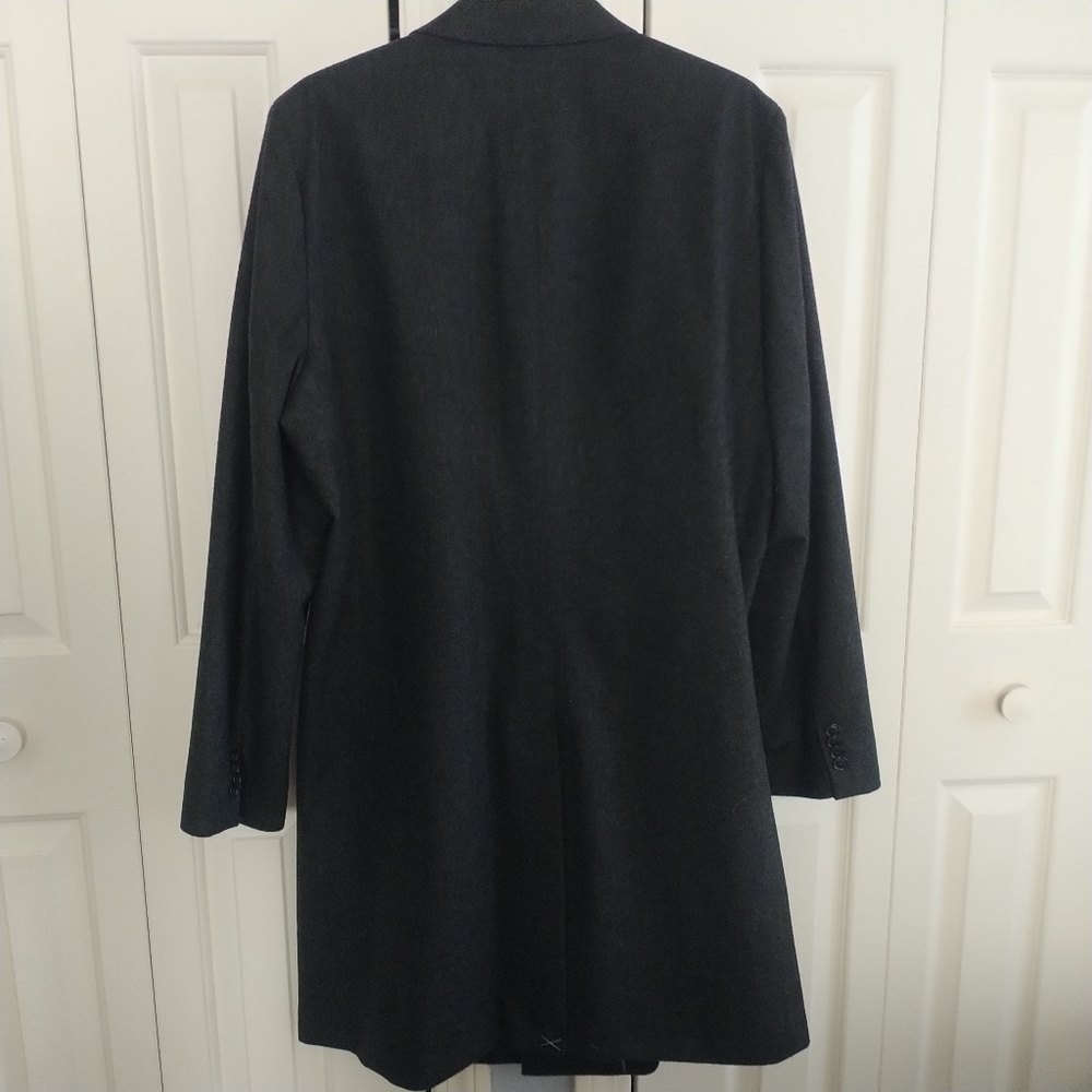 Jos. A. Bank Classic Charcoal Herringbone Classic Top Coat 44Long - Picture 8 of 12